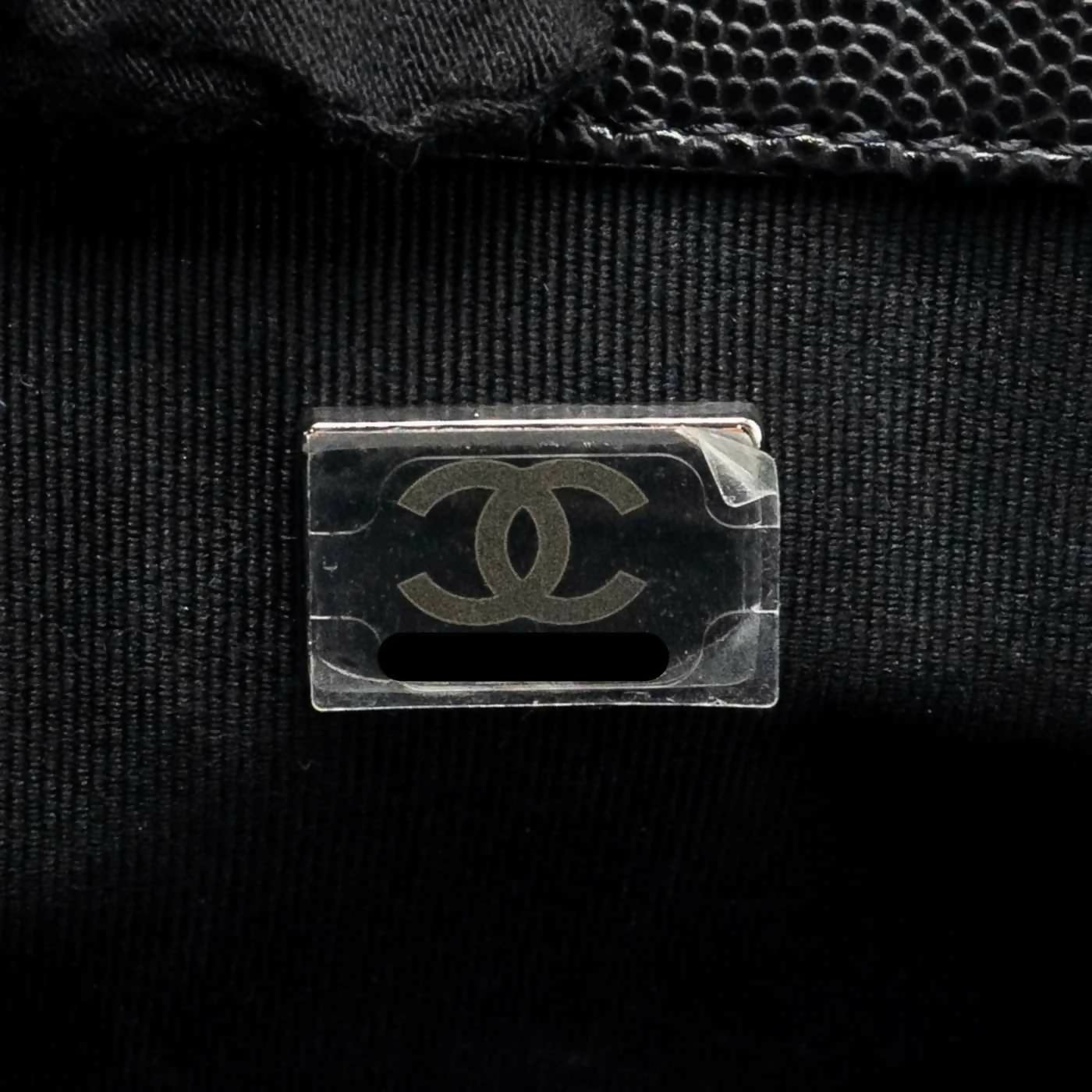Chanel Small Boy Bag Caviar Black SHW (Microchip)