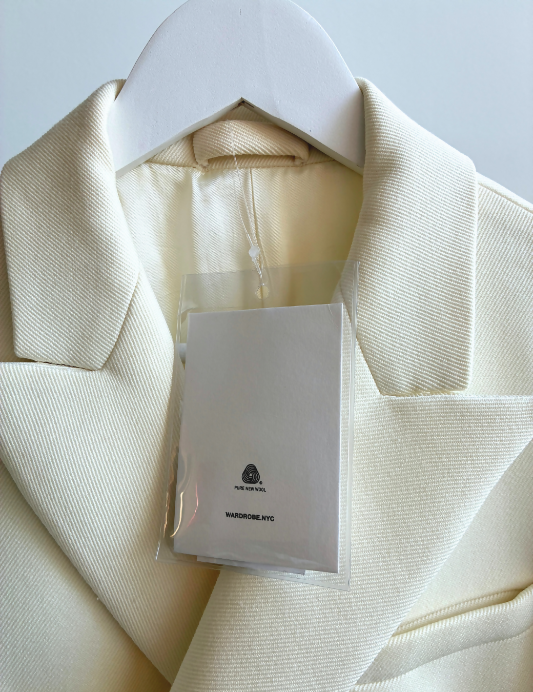 WARDROBE.NYC Cream Double-Breasted Coat