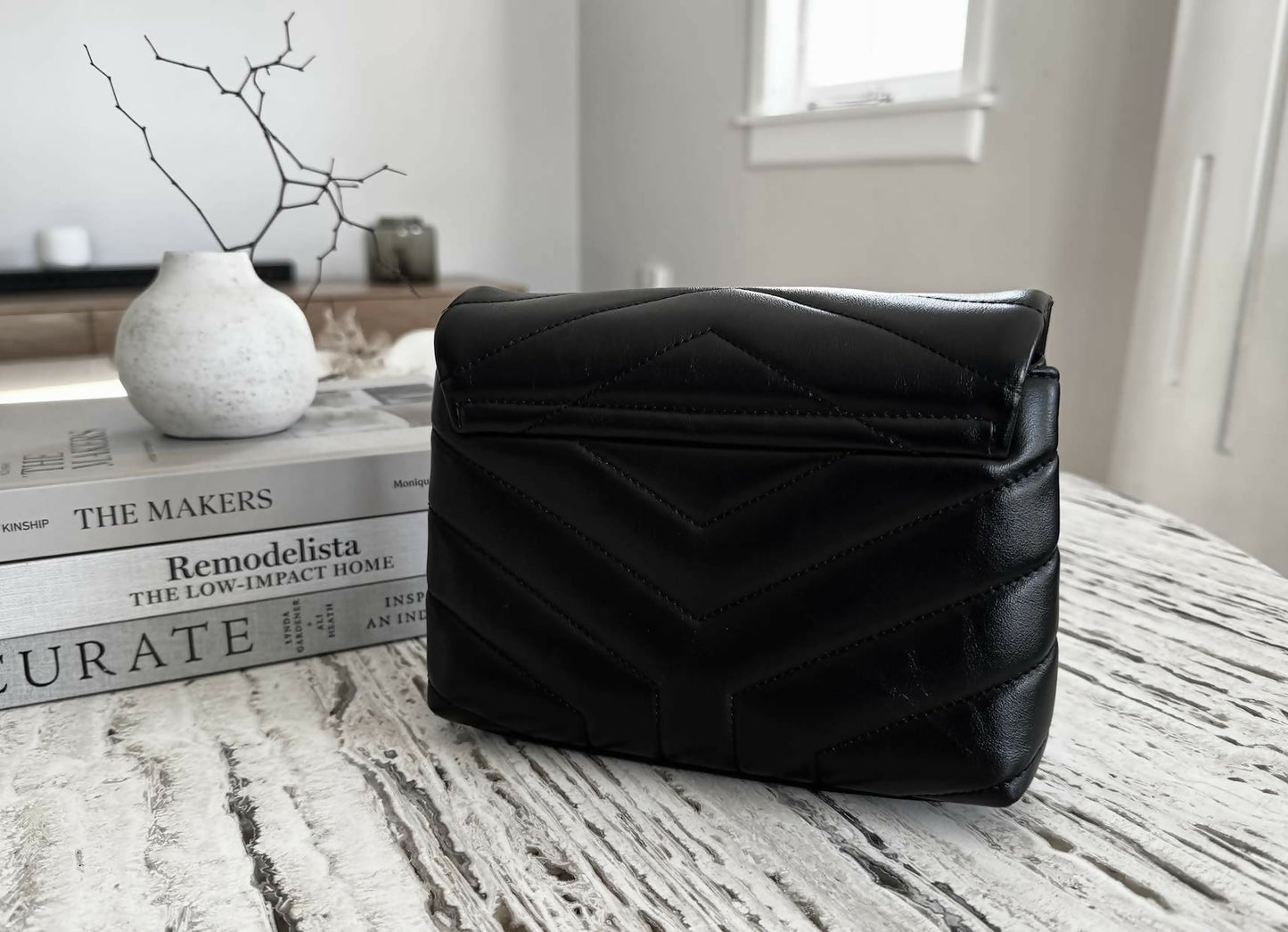 Saint Laurent YSL Toy Loulou Matelasse Leather Crossbody Bag in Black