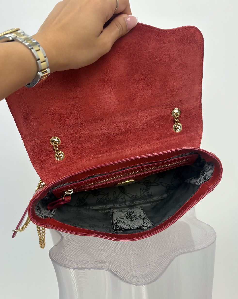 Vivienne Westwood Shoulder Bag in Red Patent Leather