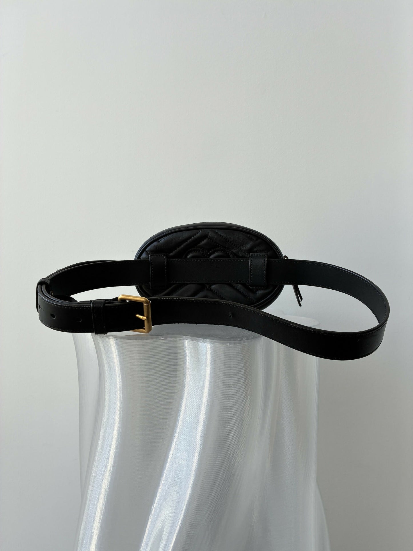 Gucci Marmont Belt Bag in Black Leather