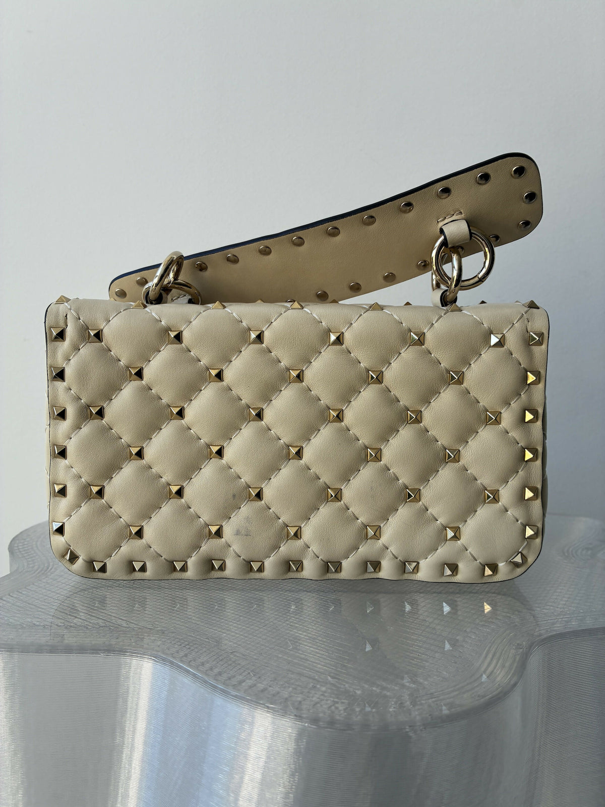 Valentino Garavani Quilted Nappa Rockstud Spike Shoulder Bag