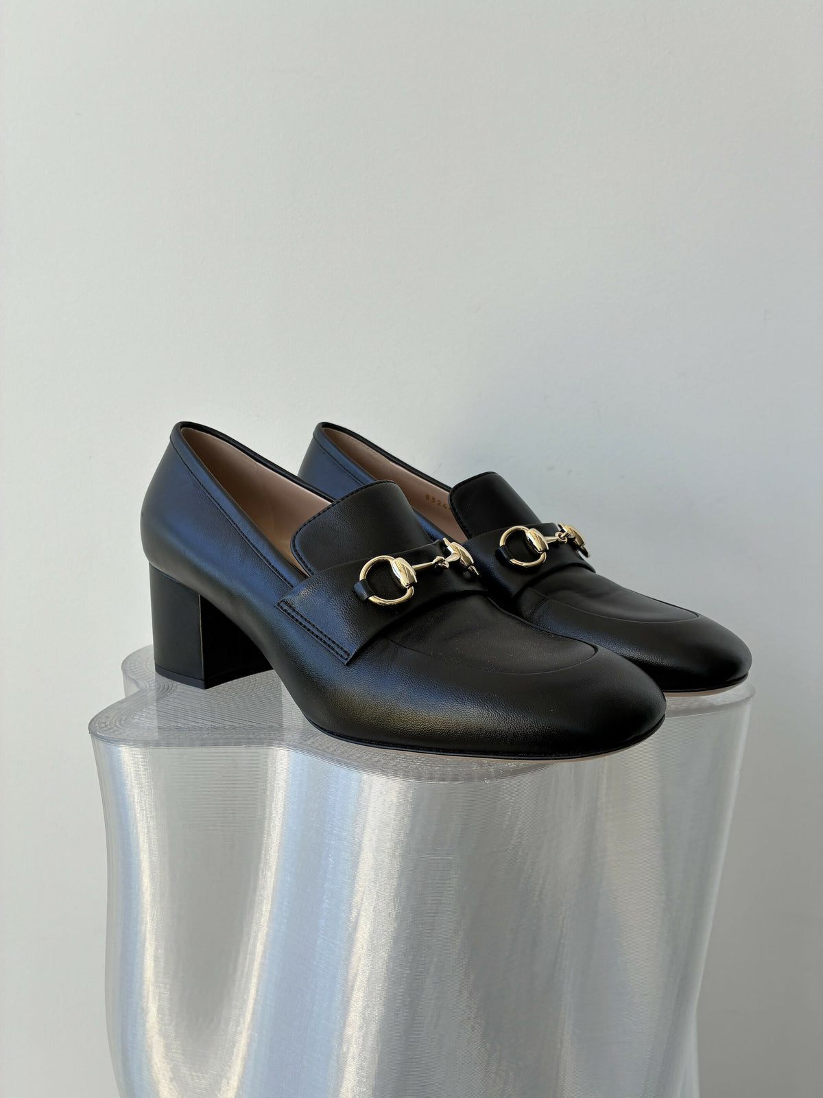 Gucci Horsebit Block 55 Heel Loafer Pumps