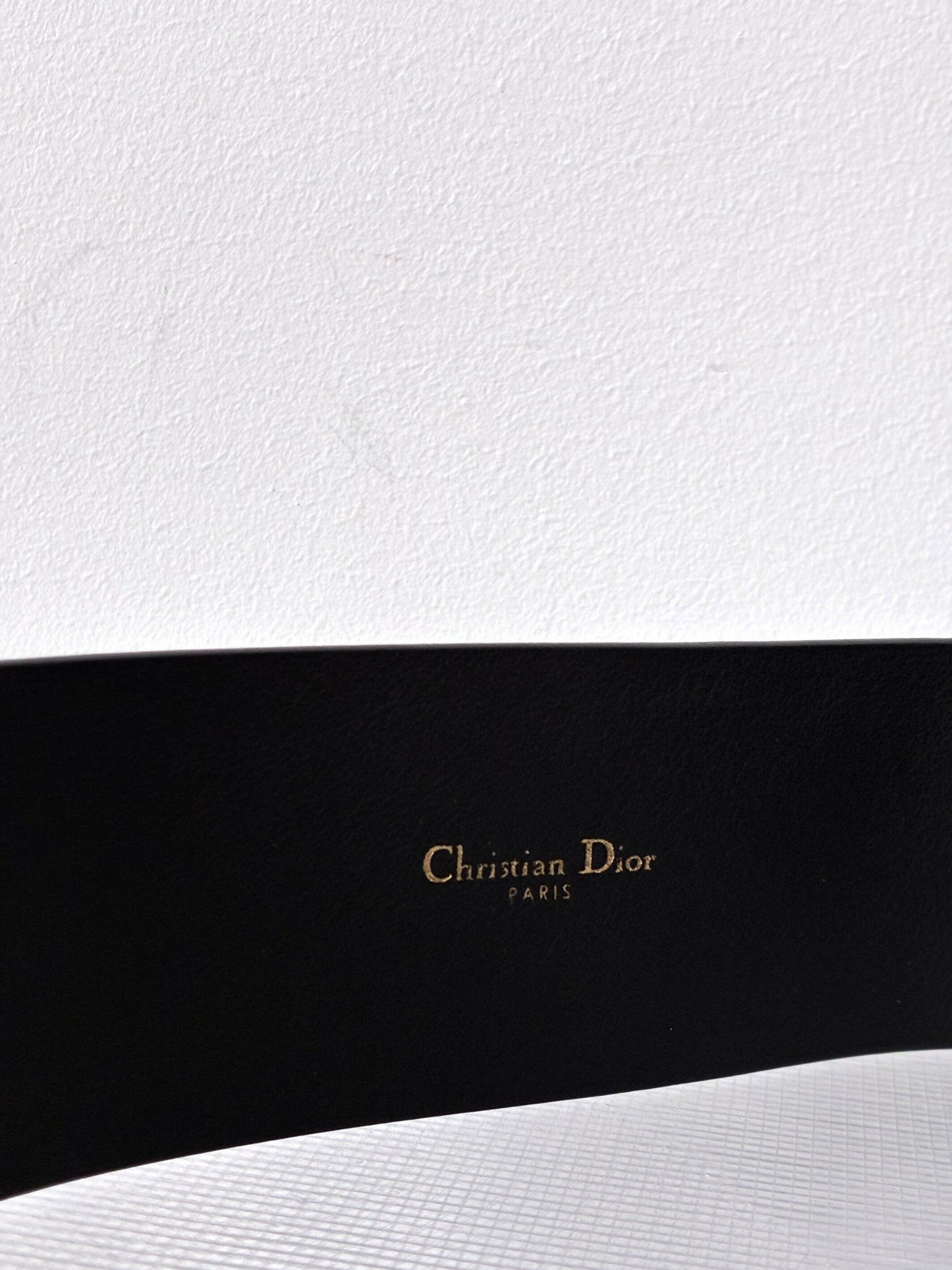 Christian Dior Diorquake D Buckle Leather Belt