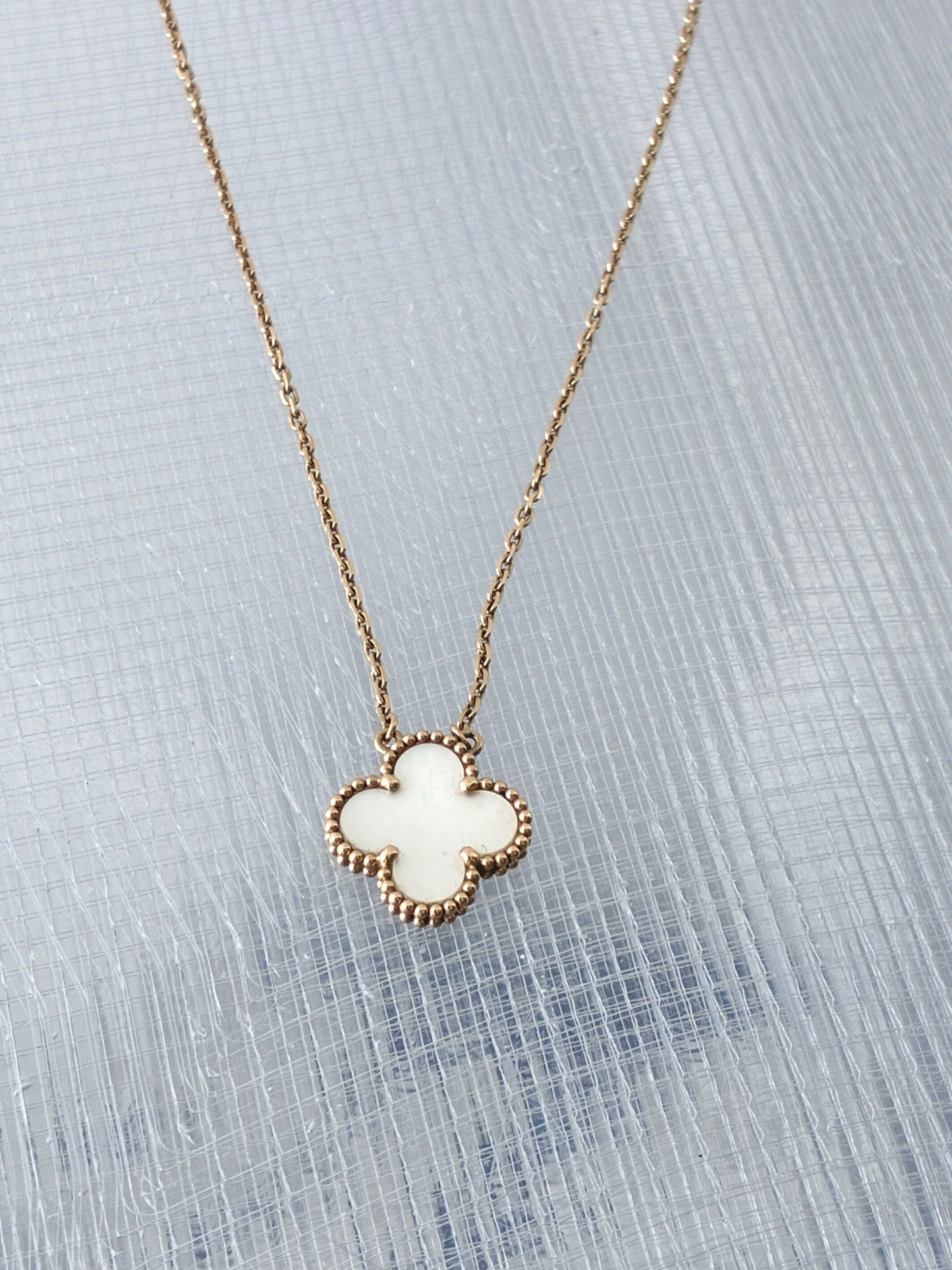 Van Cleef & Arpels Vintage Alhambra Pendant in Mother of Pearl