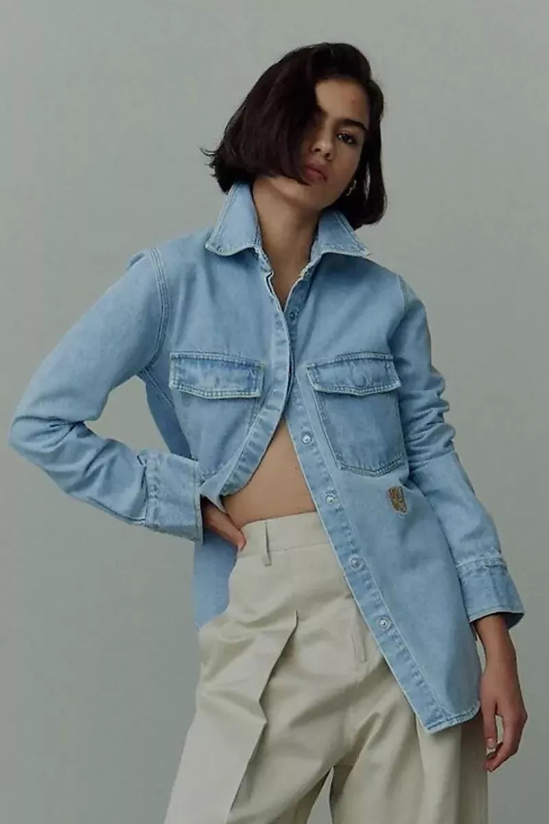 YAITTE Western Blue Denim Shirt