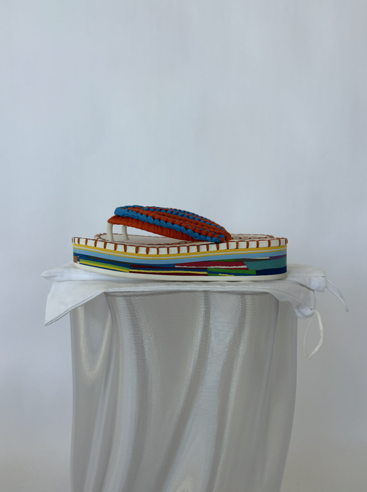 Chloé White & Orange “Ocean Sole Edition” Lou Flip Flops