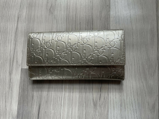 Dior gold wallet