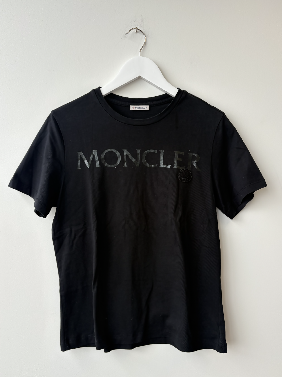 Moncler Logo Tee in Black