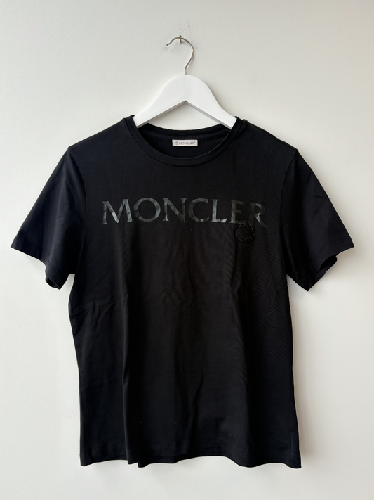 Moncler Logo Tee in Black