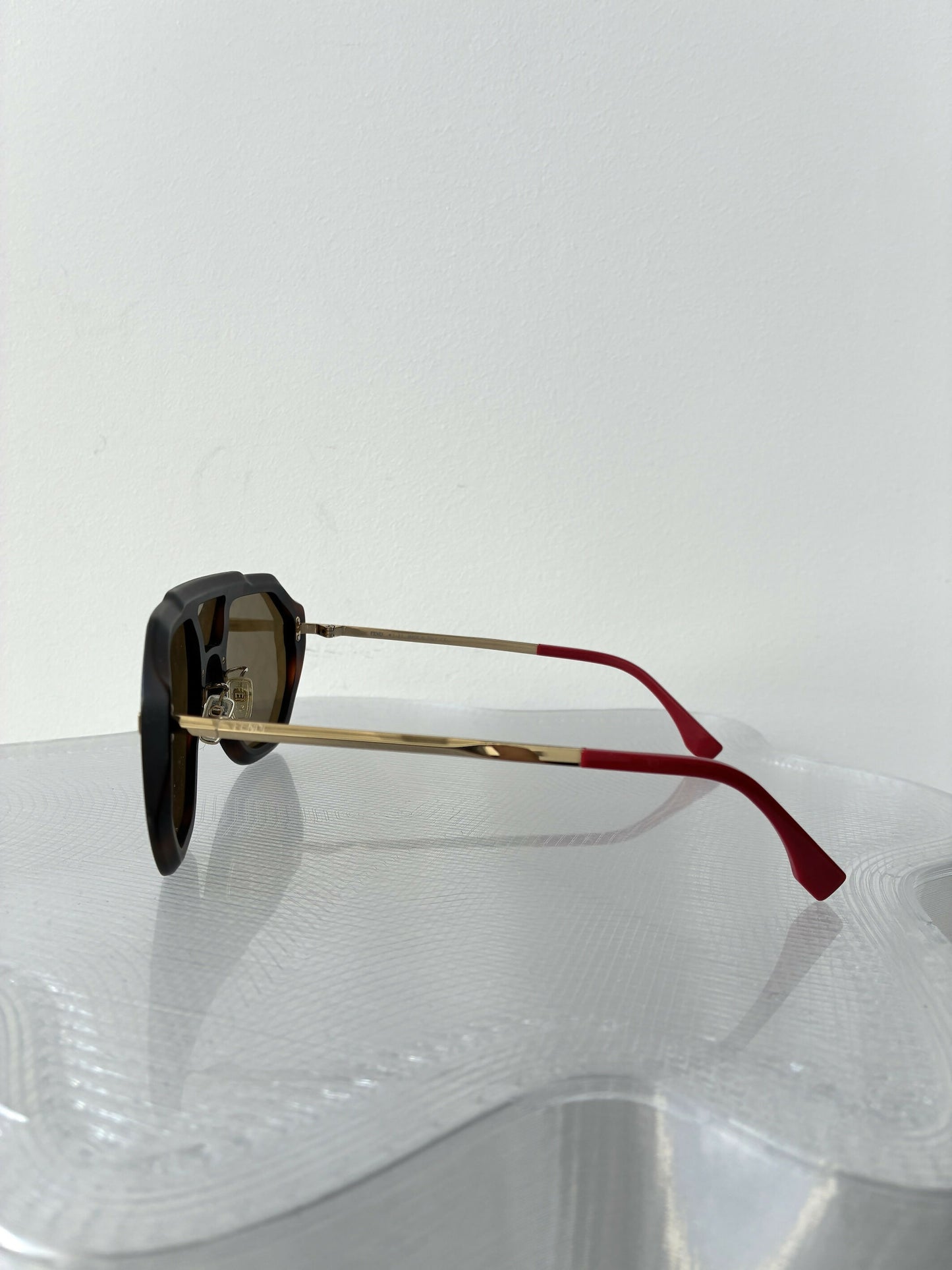 Fendi Eyewear Aviator-Style Logo-Print Sunglasses