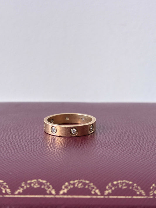 Cartier LOVE Ring with 8 (Full) Diamonds
