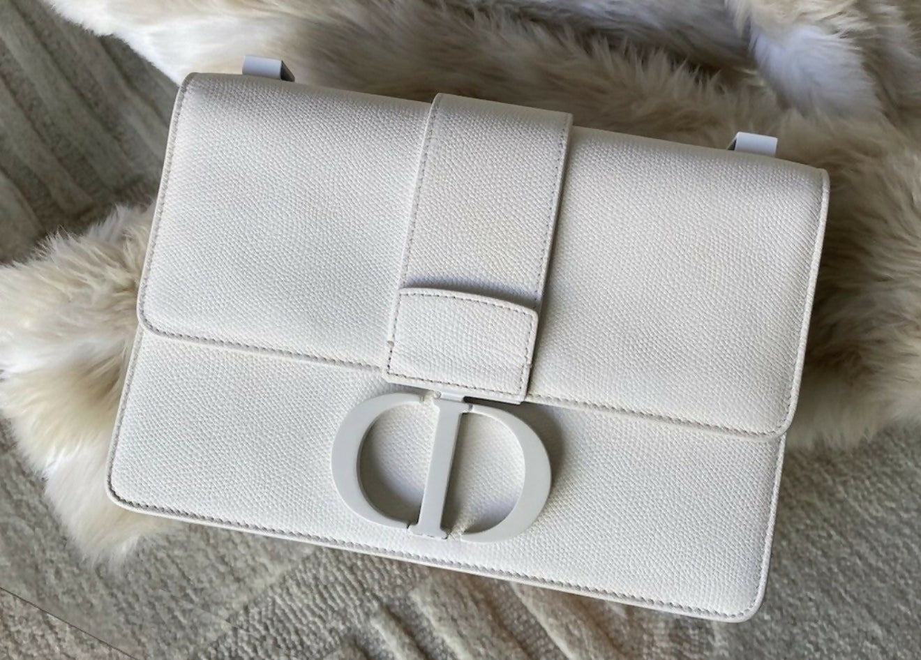 Christian Dior 30 Montaigne Ultra Matte Bag — White | Full Set 