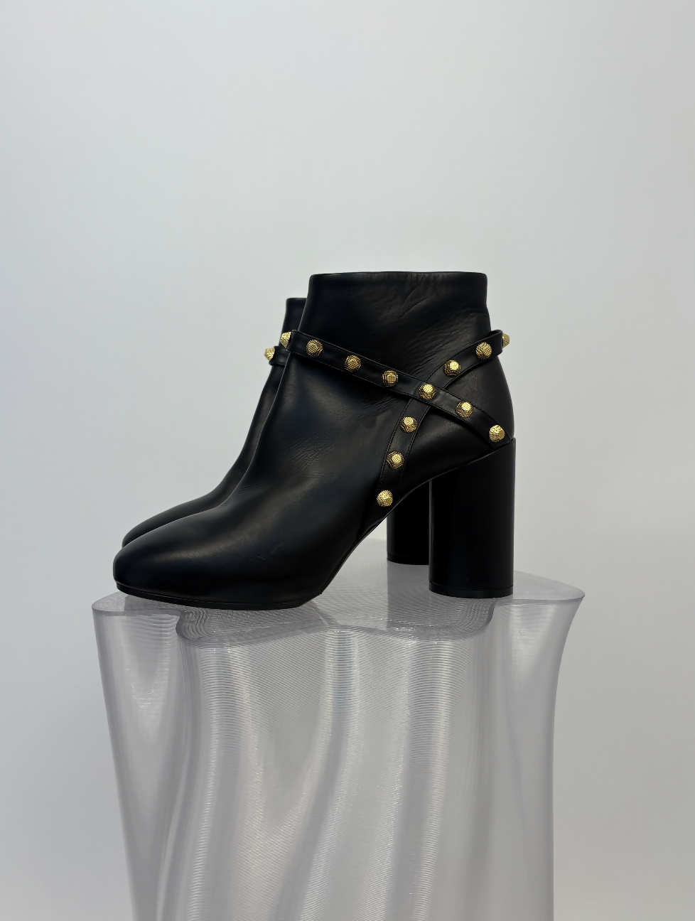 Balenciaga Black Studded Ankle Boot
