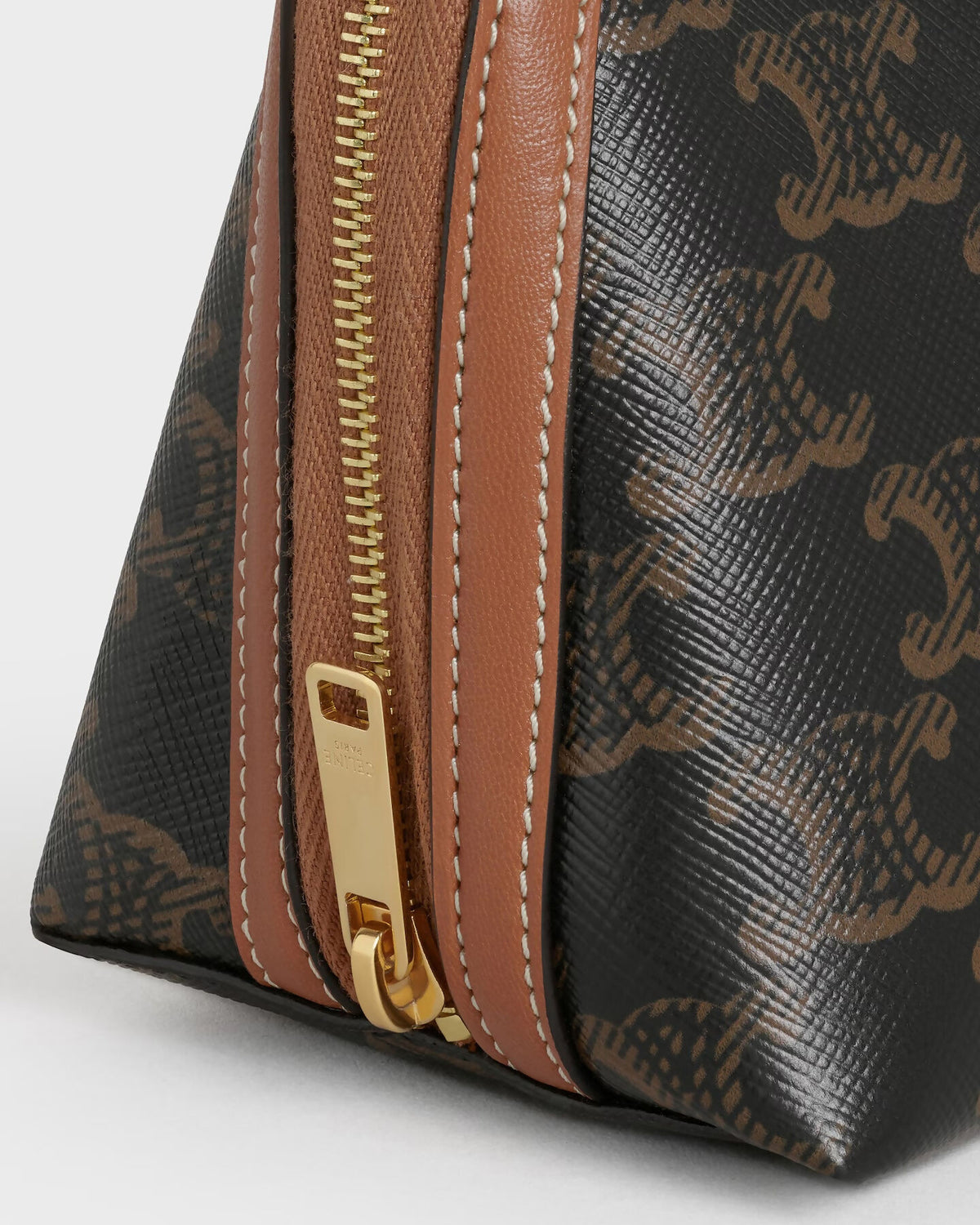Celine Medium Chain Bag Triomphe Canvas Tan