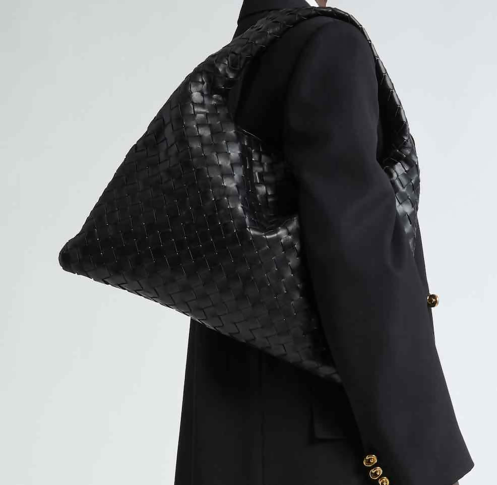 Bottega Veneta Small Calfskin Intrecciato Hop Hobo Bag