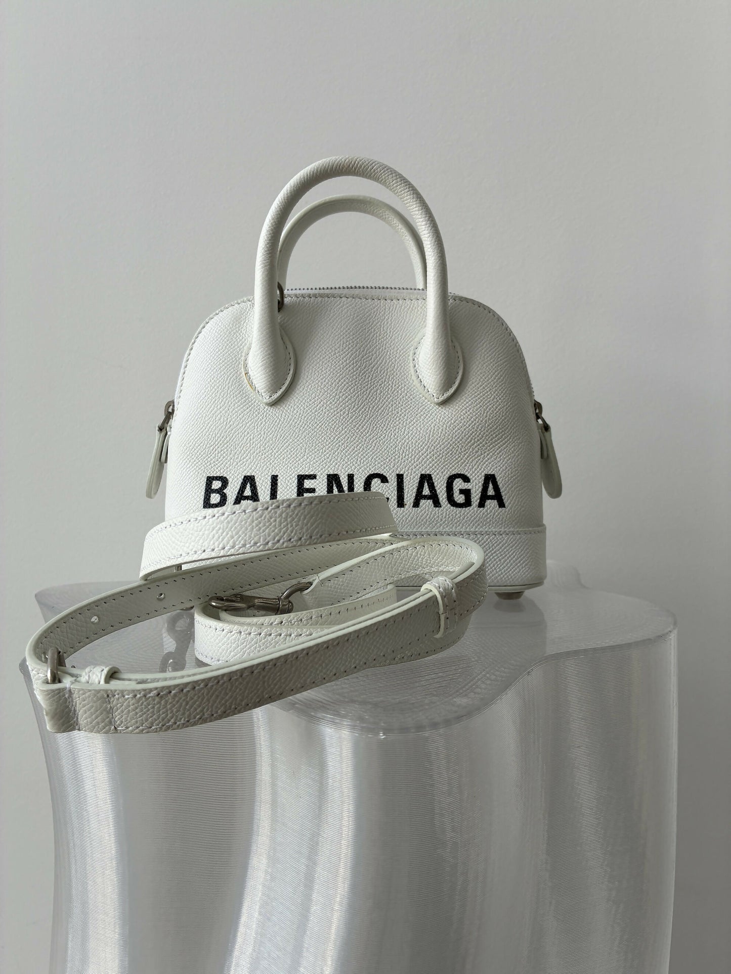 Balenciaga Ville White Top Handle Bag