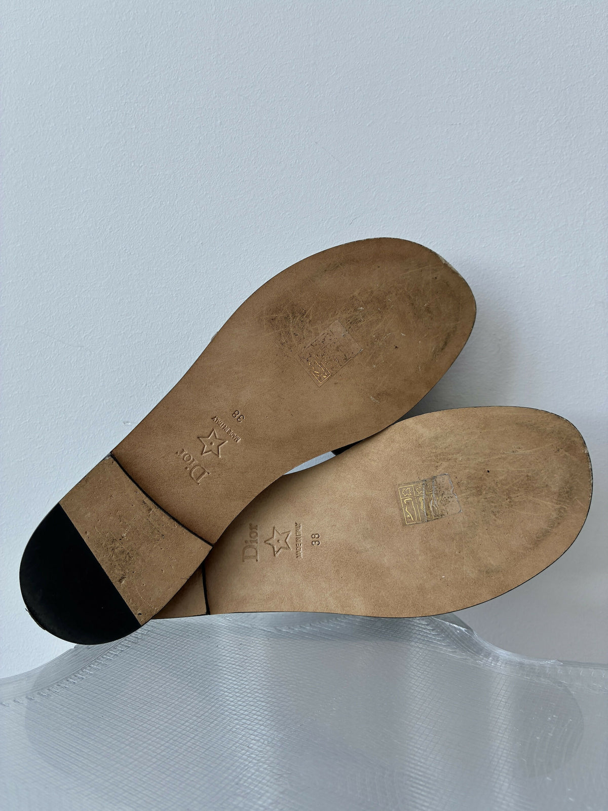Christian Dior D-Lane Slide in Chestnut