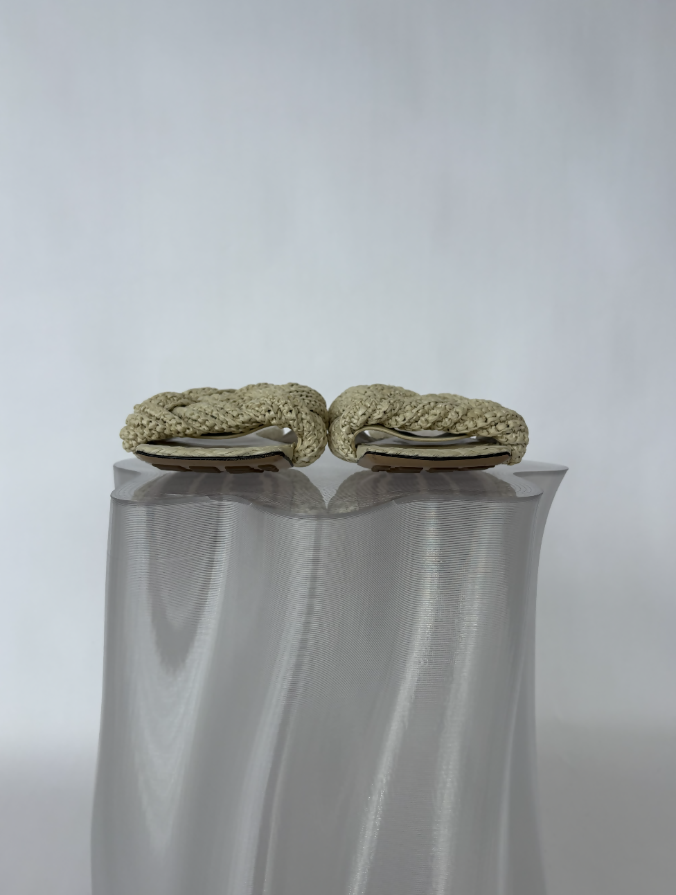 Bottega Veneta Raffia Lido Flat Sandals