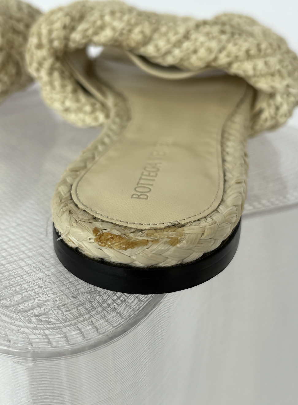 Bottega Veneta Raffia Lido Flat Sandals