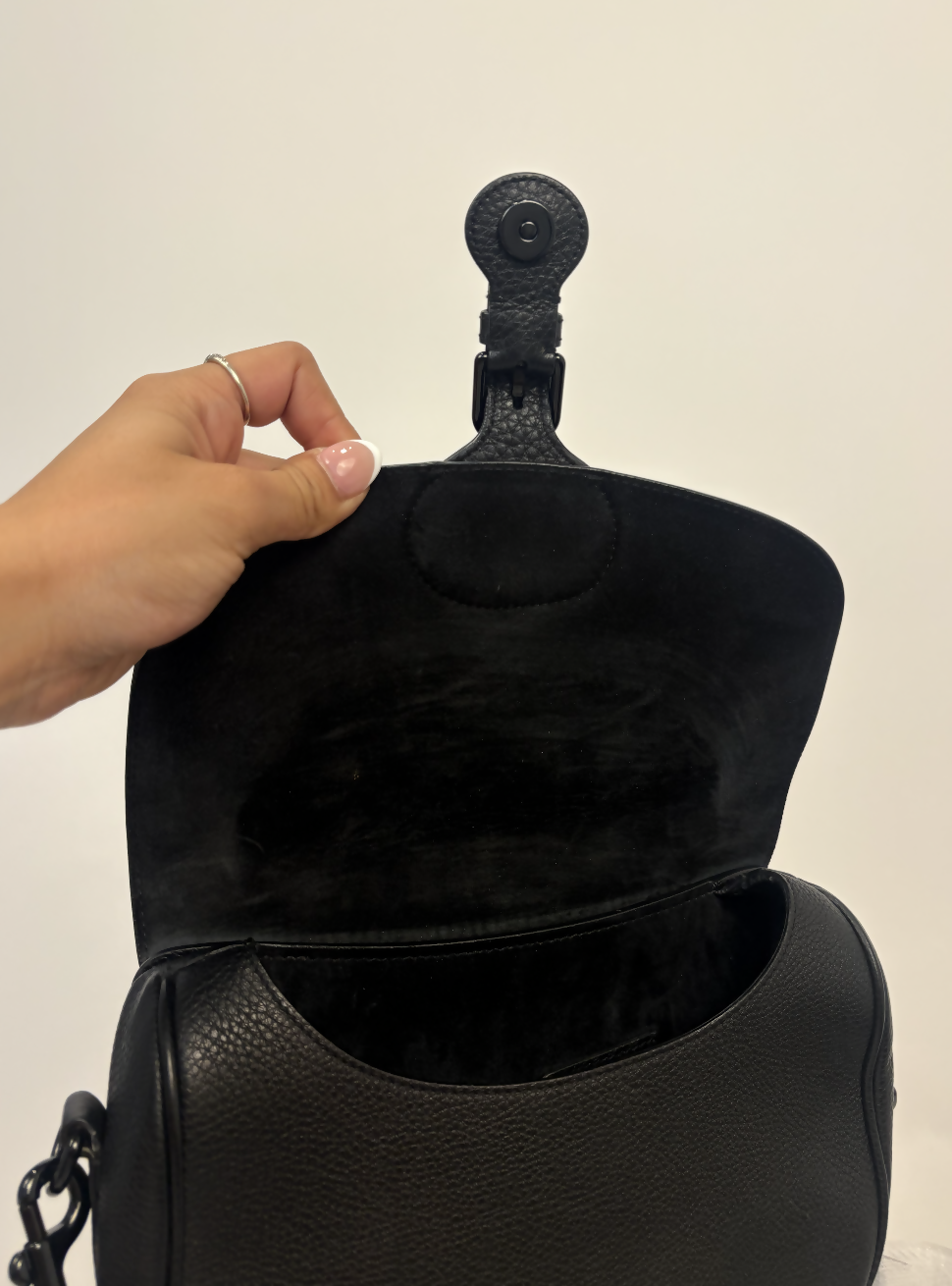 Dior Medium Bobby Bag in Black Grained Calfskin - FULL SET