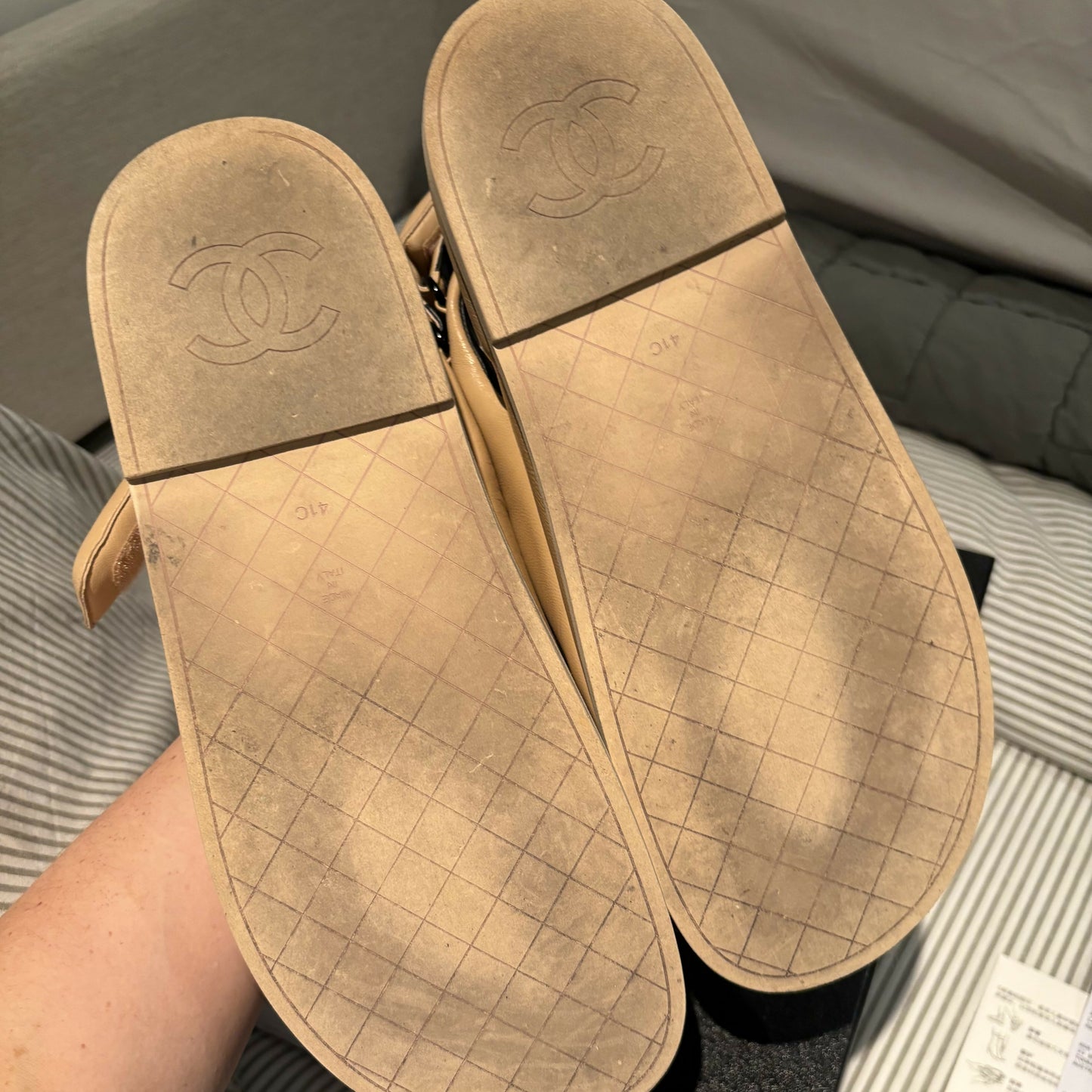 Chanel Lambskin Puffer Dad Sandals