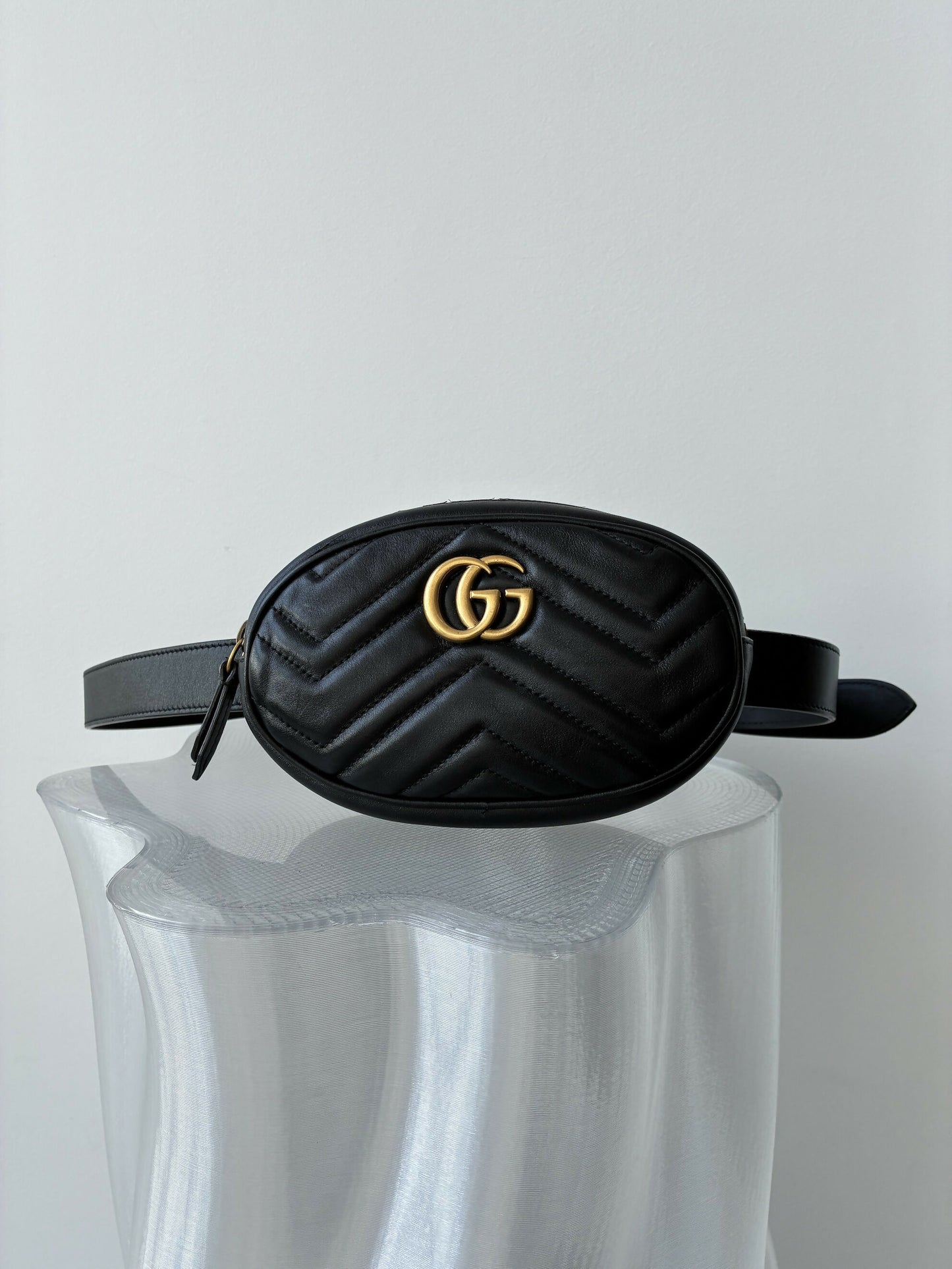 Gucci Marmont Belt Bag in Black Leather