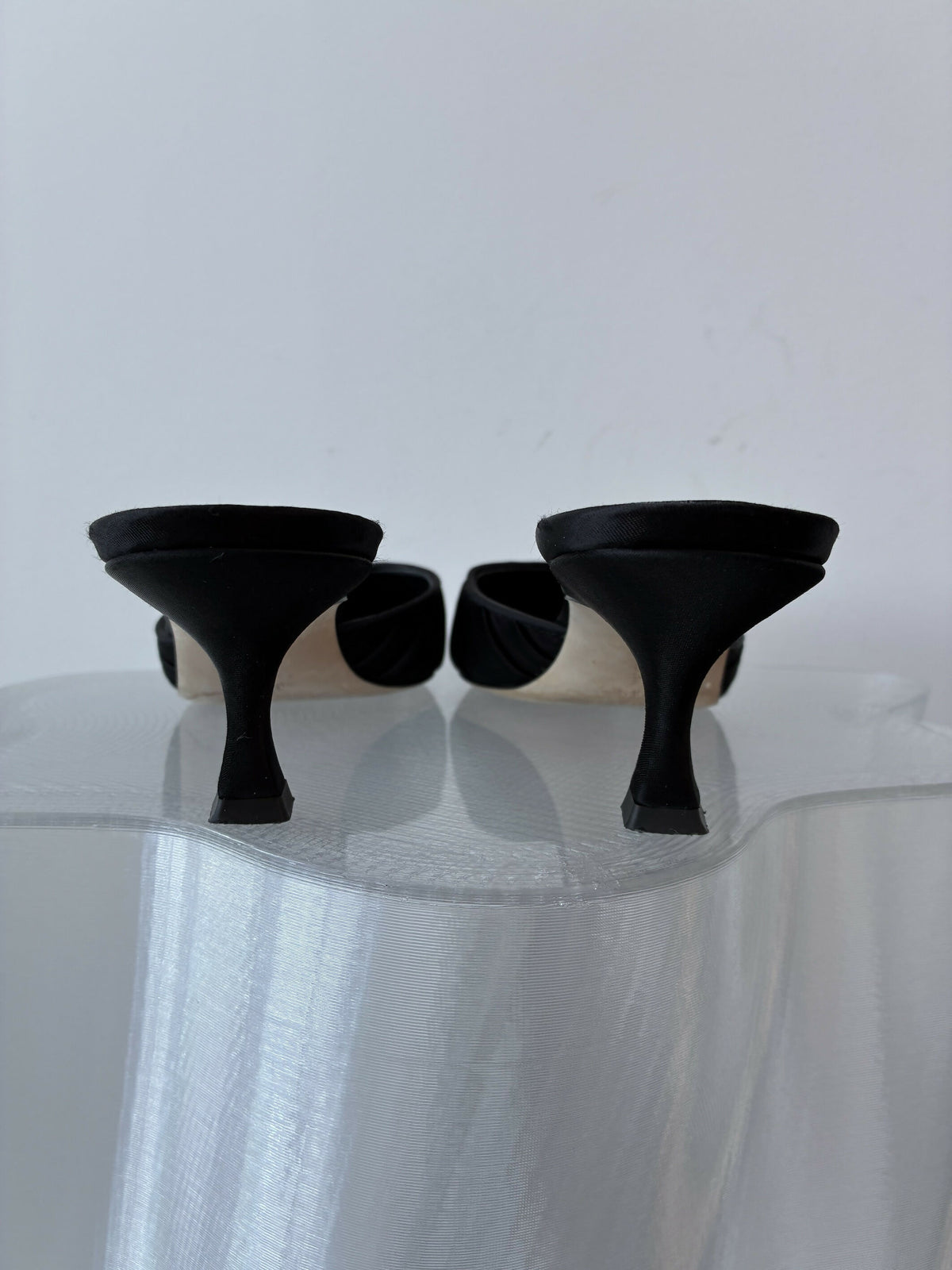Manolo Blahnik Carolyne 50 Satin Mules - FULL SET