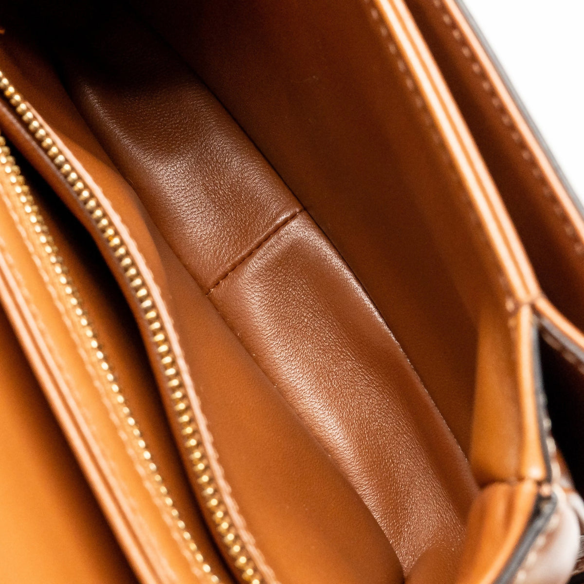 Celine Teen Triomphe Bag Triomphe Calfskin/Canvas Brown