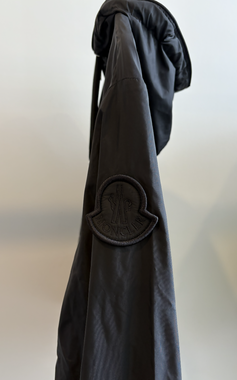 Moncler Komoe Hooded Mixed Media Jacket in Black