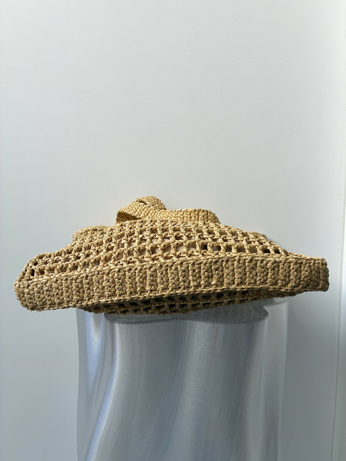 Prada Small Raffia-Effect Crochet Shopper