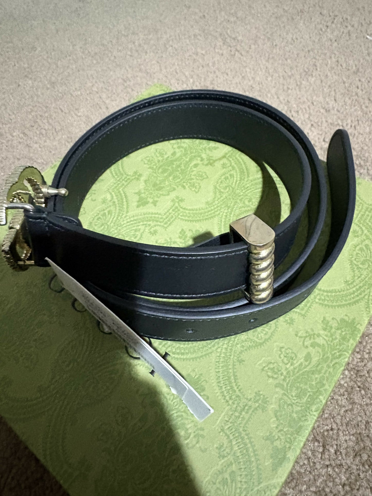 Gucci Marmont Torchon Belt 85cm Black