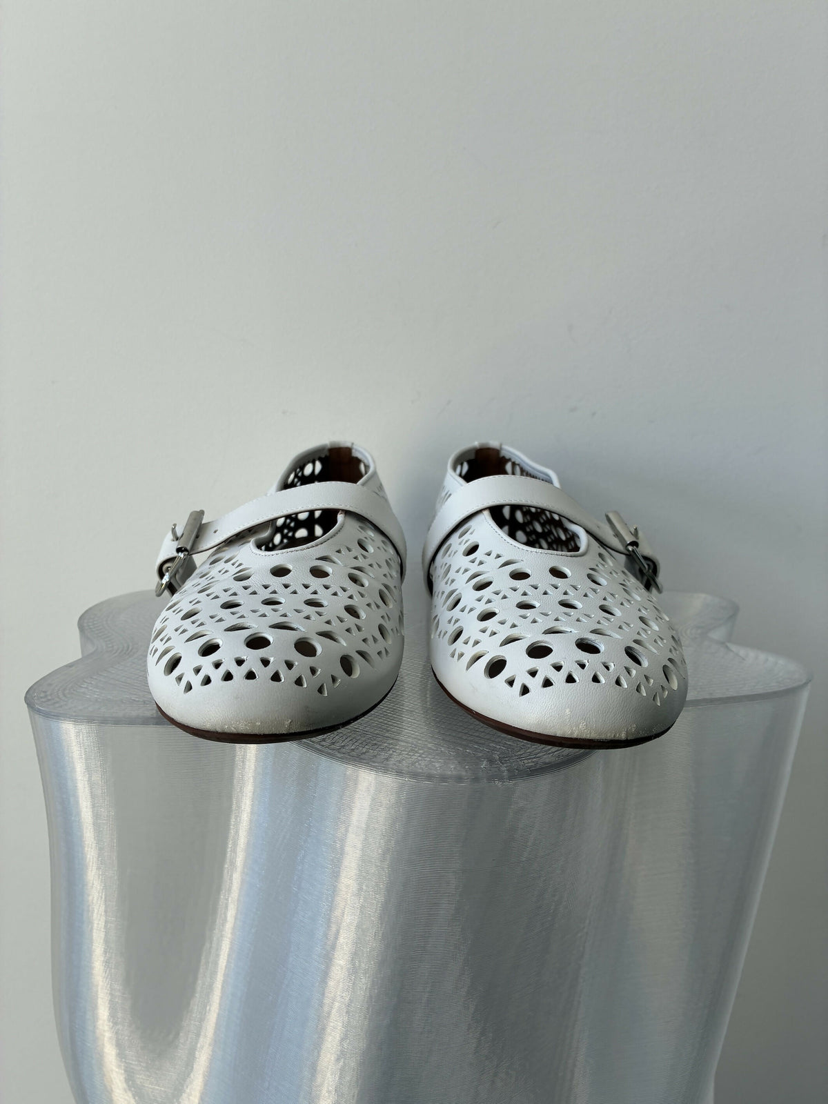 Alaïa Vienne Leather Mary Jane Flats