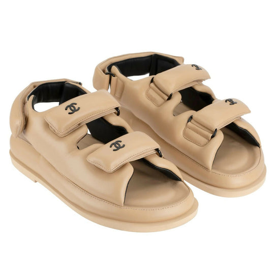 Chanel Lambskin Puffer Dad Sandals