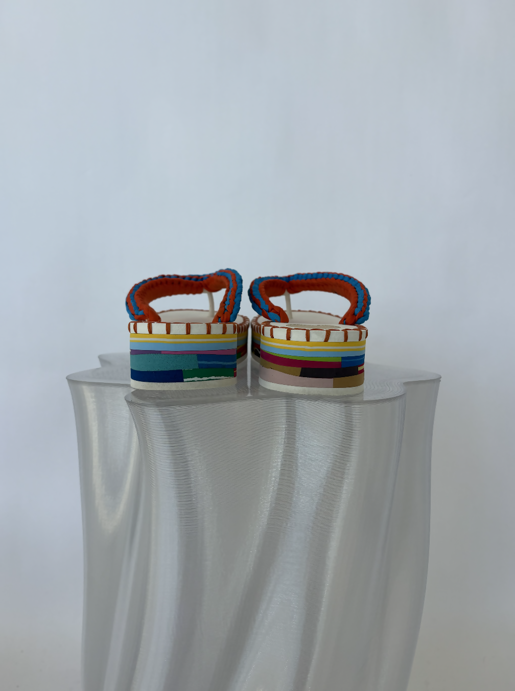 Chloé White & Orange “Ocean Sole Edition” Lou Flip Flops