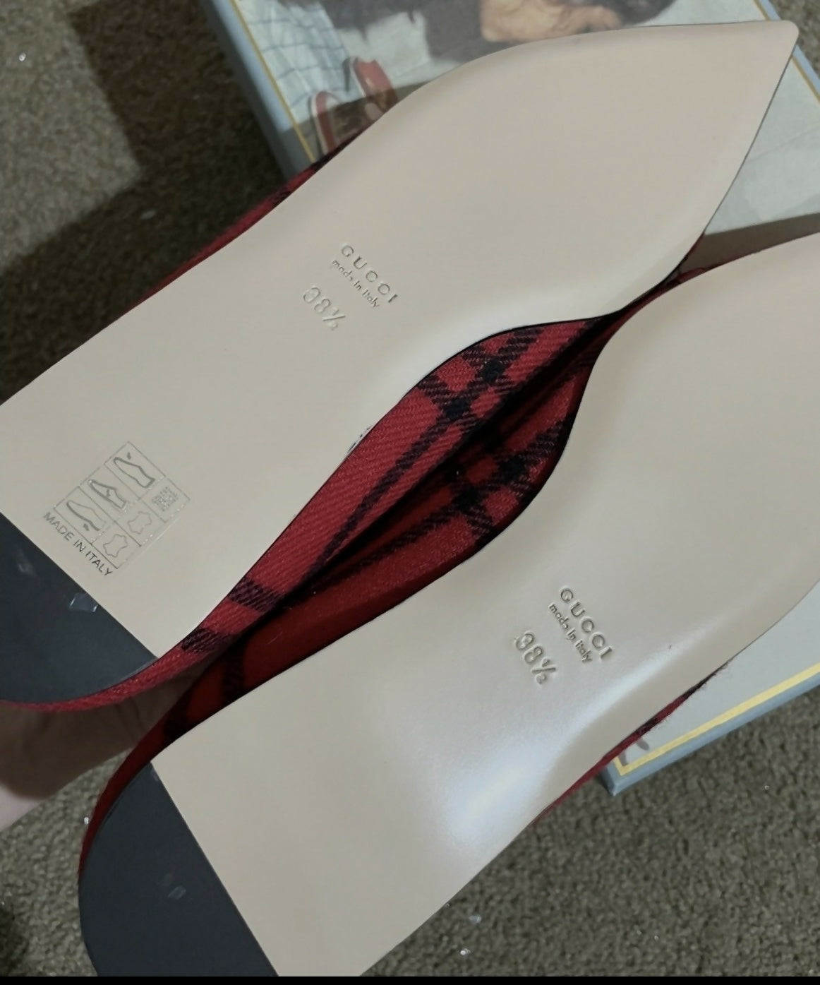 Gucci horsebit red shoes