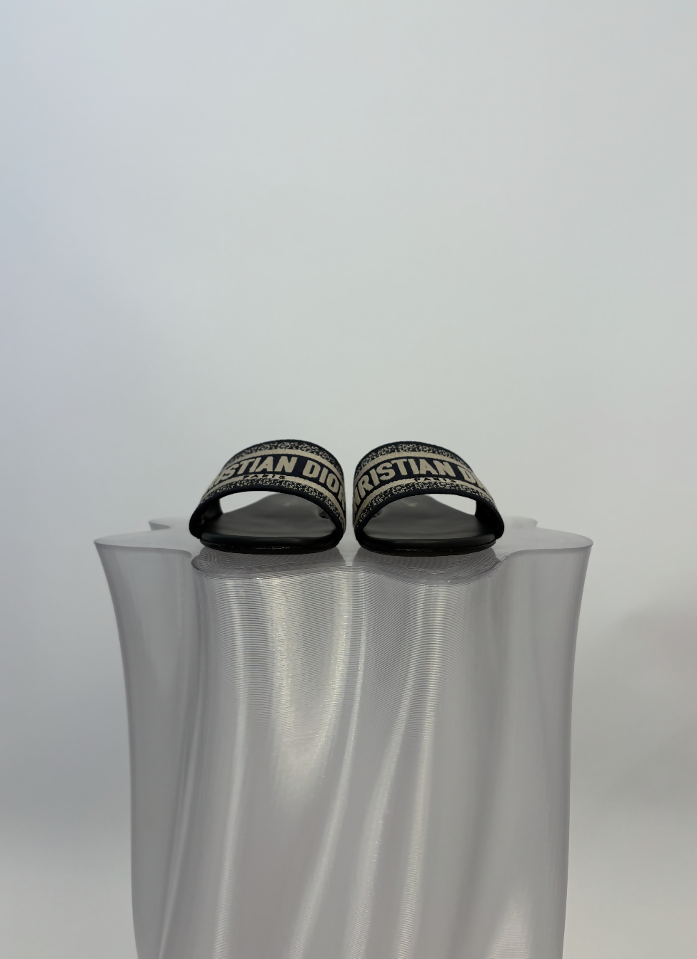 Christian Dior “Dway” Embroidered Slide in Deep Blue - FULL SET