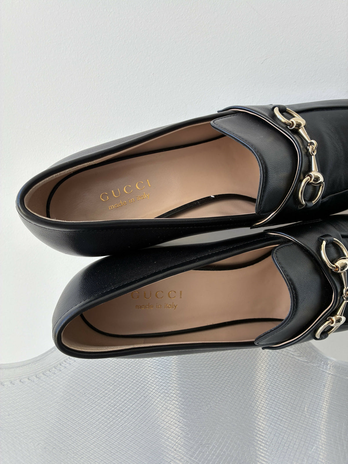 Gucci Horsebit Block 55 Heel Loafer Pumps