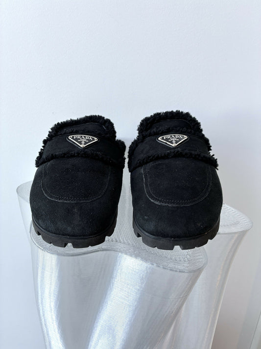 Prada Shearling Lined Mules