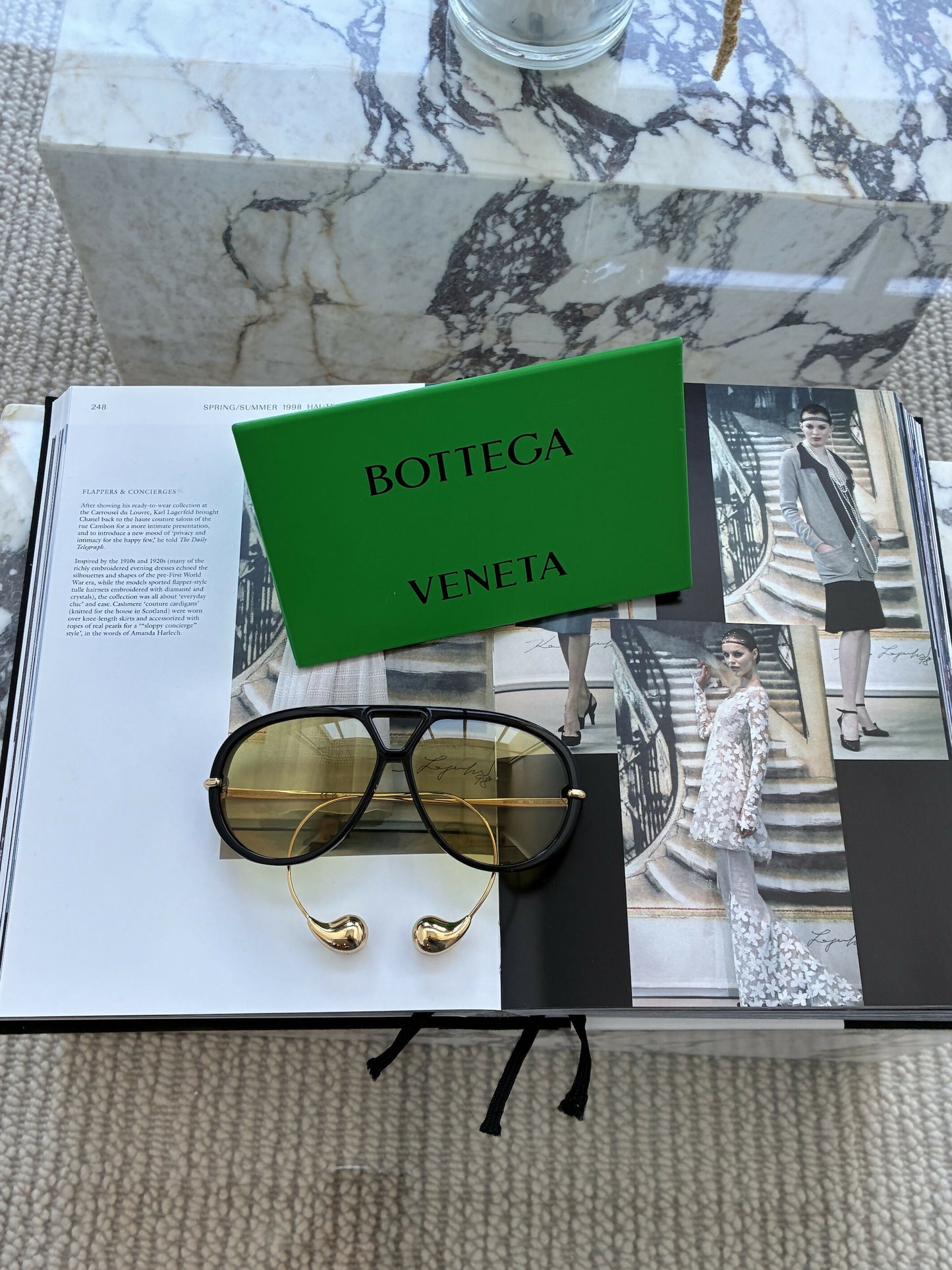 Bottega Veneta Drop Aviator Sunglasses