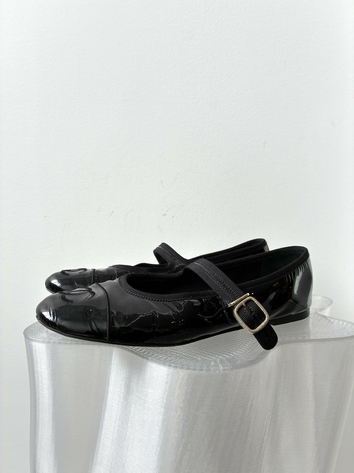 Chanel Patent Leather Ballet Flats Mary Jane