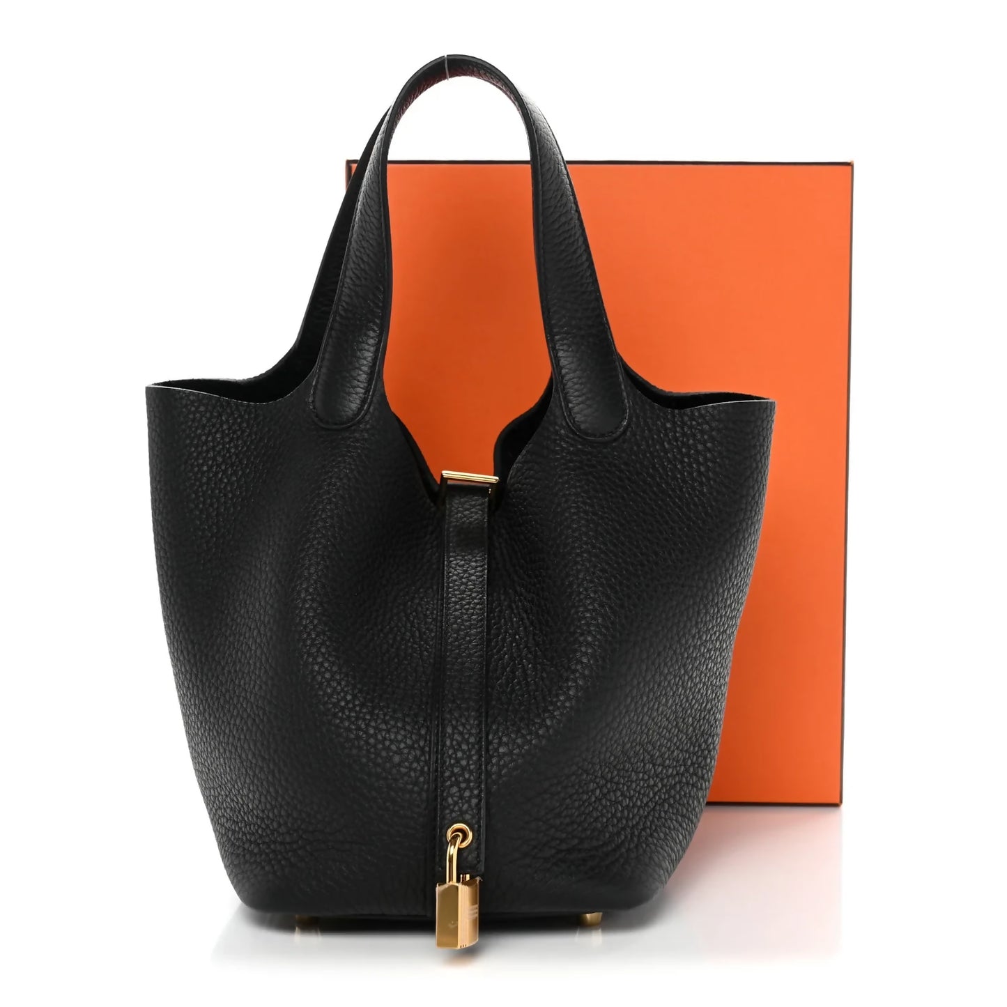 Hermès Picotin Lock 18, Noir Taurillon Clémence - FULL SET