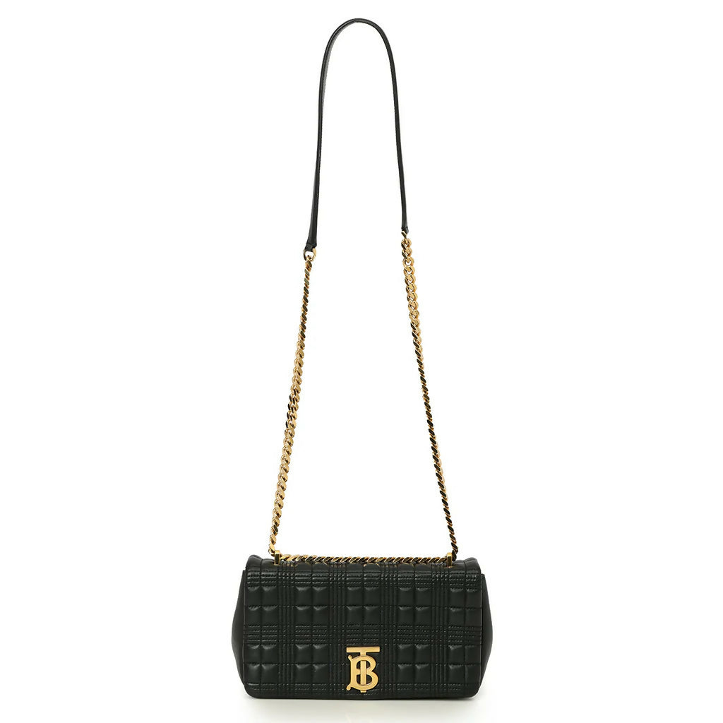 Burberry Black Quilted Leather Small Lola Bag