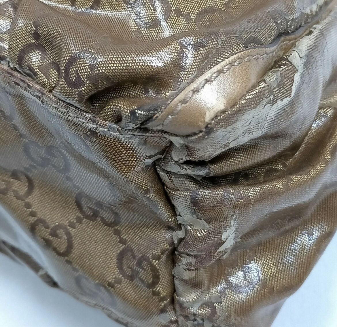 Gucci Gold D-Ring Scrunch Bag