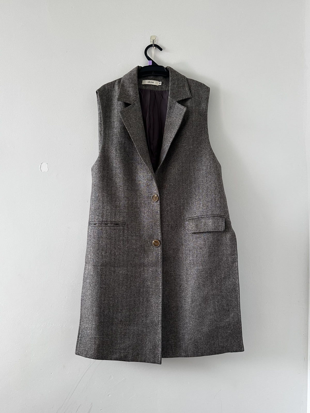 CÉLINE — Tailored Long Gilet Size 38