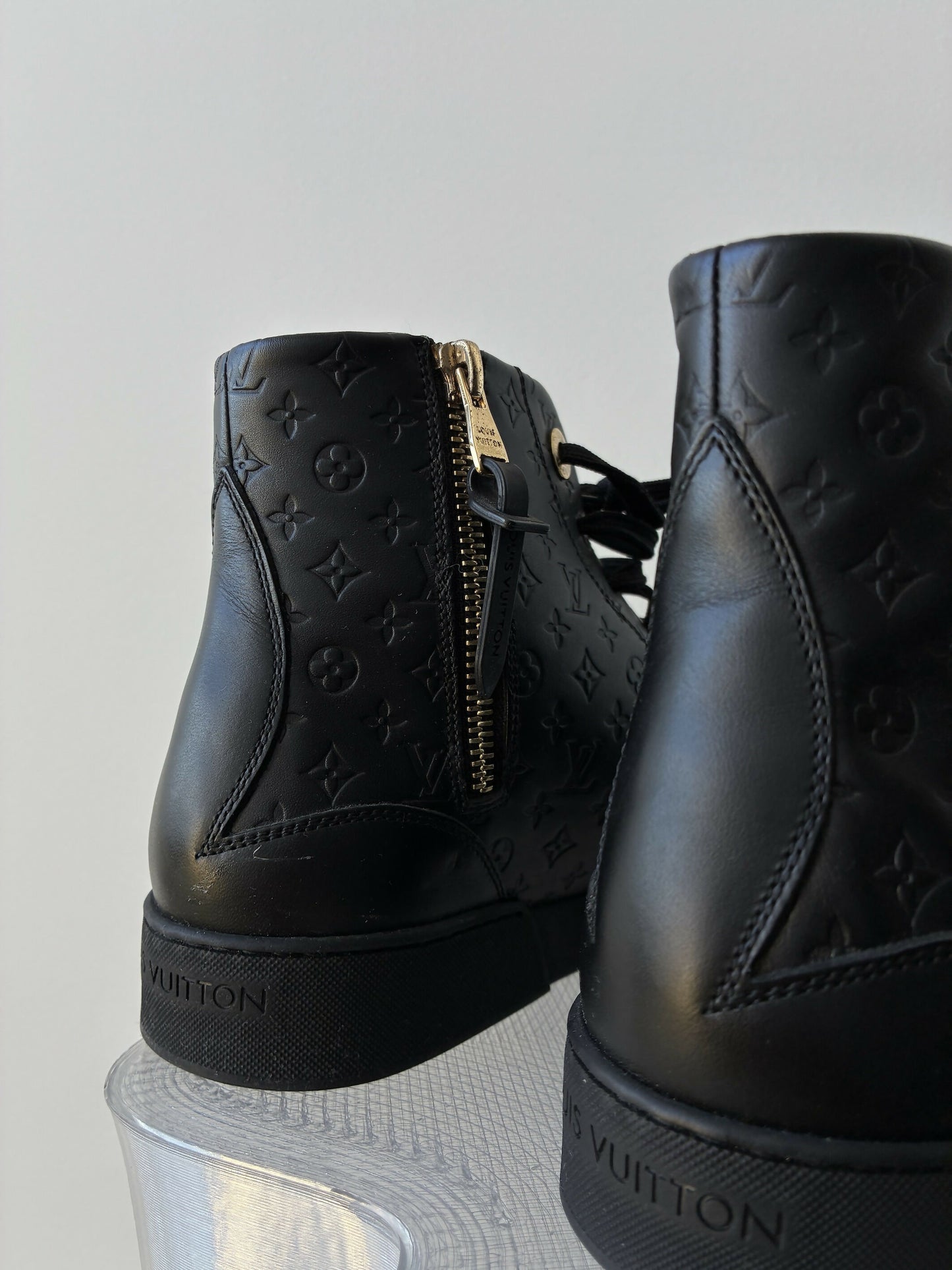 Louis Vuitton Empreinte Leather Black High Top Sneakers