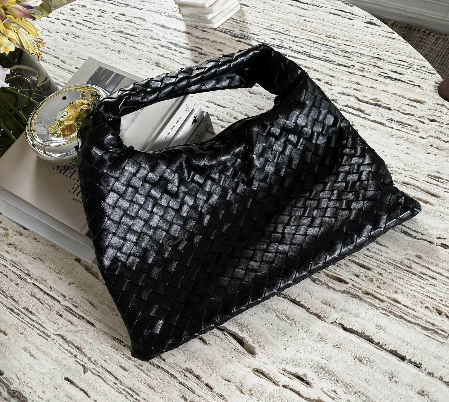 Bottega Veneta Small Calfskin Intrecciato Hop Hobo Bag