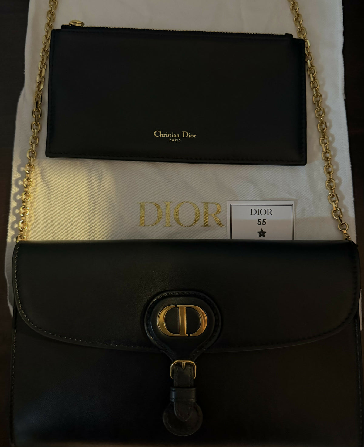 Christian Dior Bobby Pouch with Chain – Dior Oblique Canvas