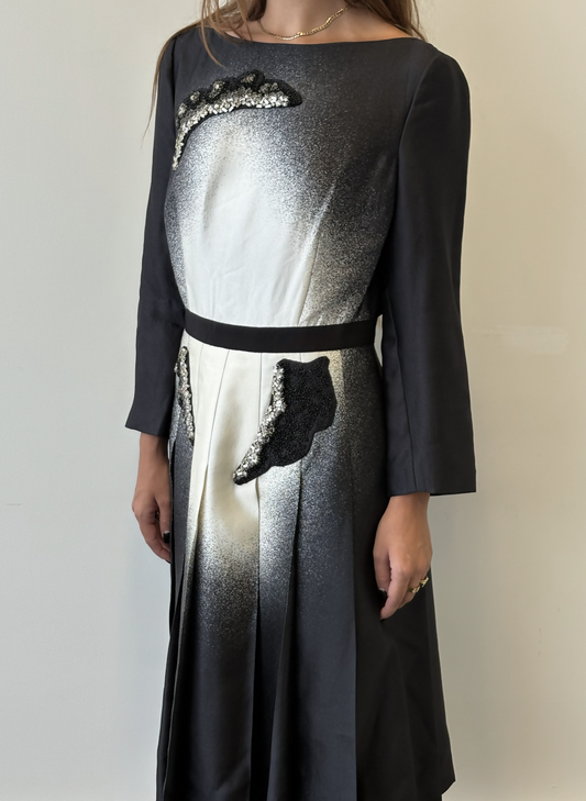 Prada Ball Dress in Wool/Silk with Embellishments