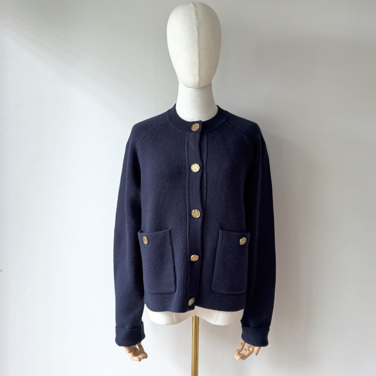 Totême Hammered Button Cardigan, Small - New